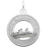 Rembrandt Charms New Brunswick Cruise Ship Charm Pendant Available in Gold or Sterling Silver