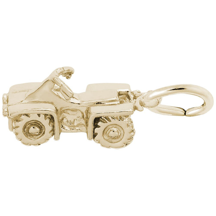 Rembrandt Charms Gold Plated Sterling Silver All Terrain Vehicle Charm Pendant