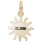 Rembrandt Charms Gold Plated Sterling Silver St. John Sun Small Charm Pendant