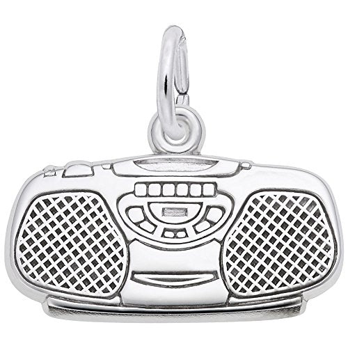 Rembrandt Charms 925 Sterling Silver Boom Box Charm Pendant