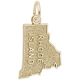 Rembrandt Charms Gold Plated Sterling Silver Rhode Island Charm Pendant