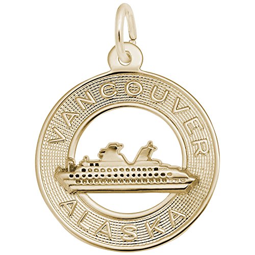 Rembrandt Charms 14K Yellow Gold Van/Ak Cruise Ship Charm Pendant