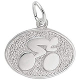 Rembrandt Charms 925 Sterling Silver Cyclist Charm Pendant