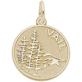 Rembrandt Charms 10K Yellow Gold Vail Scene Charm Pendant