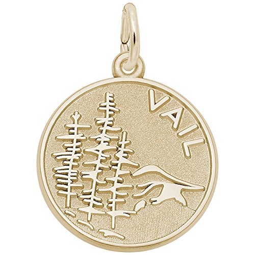 Rembrandt Charms 10K Yellow Gold Vail Scene Charm Pendant