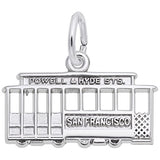 Rembrandt Charms San Fran Cablecar Charm Pendant Available in Gold or Sterling Silver
