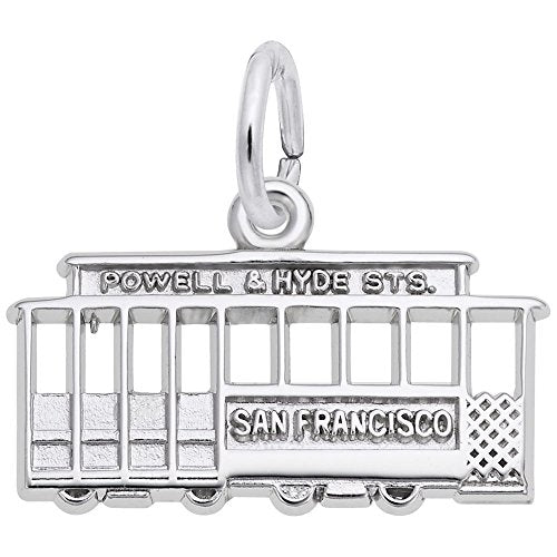 Rembrandt Charms San Fran Cablecar Charm Pendant Available in Gold or Sterling Silver