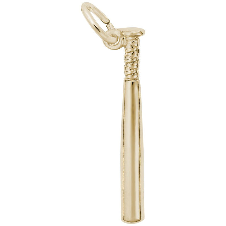 Rembrandt Charms Gold Plated Sterling Silver Baseball Bat Charm Pendant
