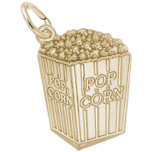 Rembrandt Charms Gold Plated Sterling Silver Popcorn Charm Pendant