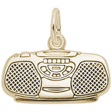 Rembrandt Charms Boom Box Charm Pendant Available in Gold or Sterling Silver