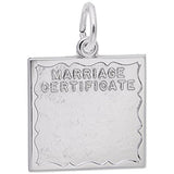 Rembrandt Charms 14K White Gold Marriage Certificate Charm Pendant