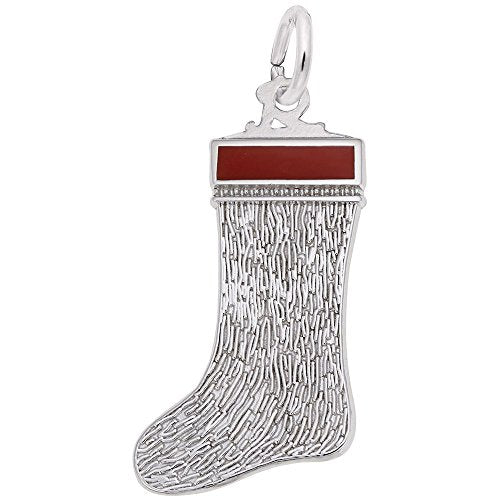 Rembrandt Charms Christmas Stocking Charm Pendant Available in Gold or Sterling Silver