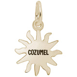 Rembrandt Charms Gold Plated Sterling Silver Cozumel Sun Charm Pendant