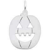 Rembrandt Charms Jack O Lantern Charm Pendant Available in Gold or Sterling Silver