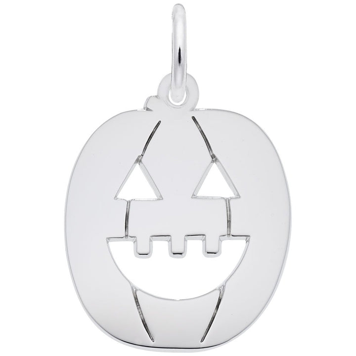 Rembrandt Charms Jack O Lantern Charm Pendant Available in Gold or Sterling Silver