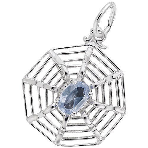 Rembrandt Charms 925 Sterling Silver Spiderweb Charm Pendant