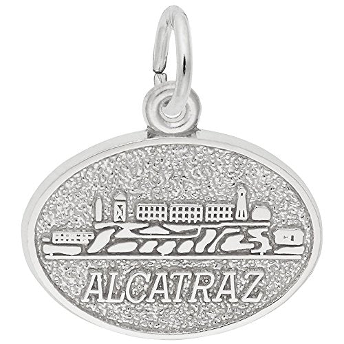 Rembrandt Charms Alcatraz Charm Pendant Available in Gold or Sterling Silver