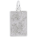 Rembrandt Charms Mahjong Tile Charm Pendant Available in Gold or Sterling Silver