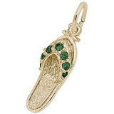 Rembrandt Charms Sandal - Emerald Green Charm Pendant Available in Gold or Sterling Silver