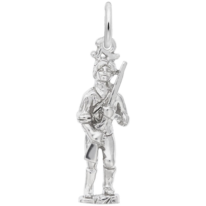 Rembrandt Charms Minute Man Charm Pendant Available in Gold or Sterling Silver