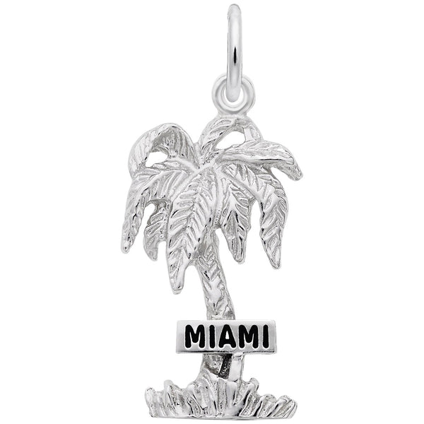 Rembrandt Charms Miami Palm Charm Pendant Available in Gold or Sterling Silver