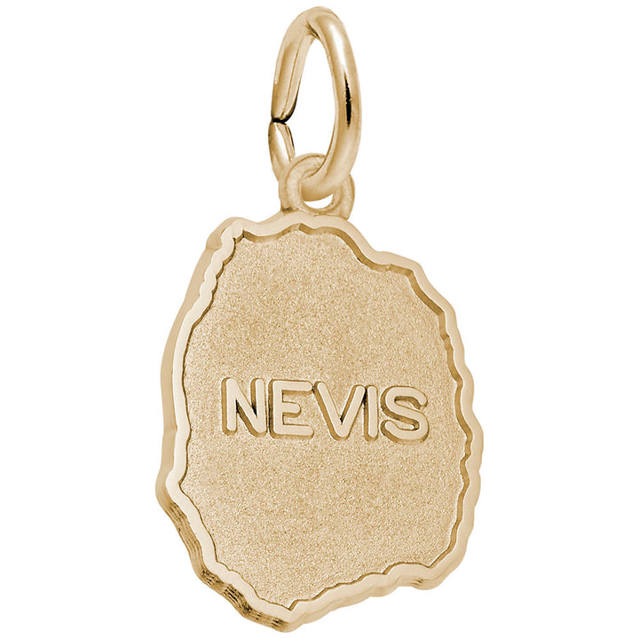 Rembrandt Charms Gold Plated Sterling Silver St. Kitts Nevis Map W/Border Charm Pendant