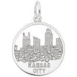Rembrandt Charms 925 Sterling Silver Kansas City Skyline Charm Pendant
