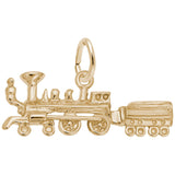 Rembrandt Charms Gold Plated Sterling Silver Train Charm Pendant