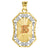 10kt Tri-color Gold Womens Diamond-cut Sweet 15 Anos Quinceanera Charm Pendant