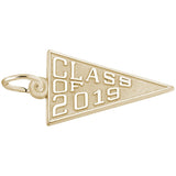 Rembrandt Charms Gold Plated Sterling Silver Class Of 2019 Charm Pendant