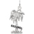 Rembrandt Charms Cozumel Palm W/Sign W/Bl.Paint Charm Pendant Available in Gold or Sterling Silver