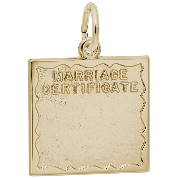 Rembrandt Charms Gold Plated Sterling Silver Marriage Certificate Charm Pendant