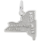 Rembrandt Charms Buffalo/Niagara Falls Charm Pendant Available in Gold or Sterling Silver