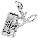 Rembrandt Charms Beer Stein Charm Pendant Available in Gold or Sterling Silver
