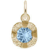 Rembrandt Charms Gold Plated Sterling Silver Petite Birthstone - Dec Charm Pendant