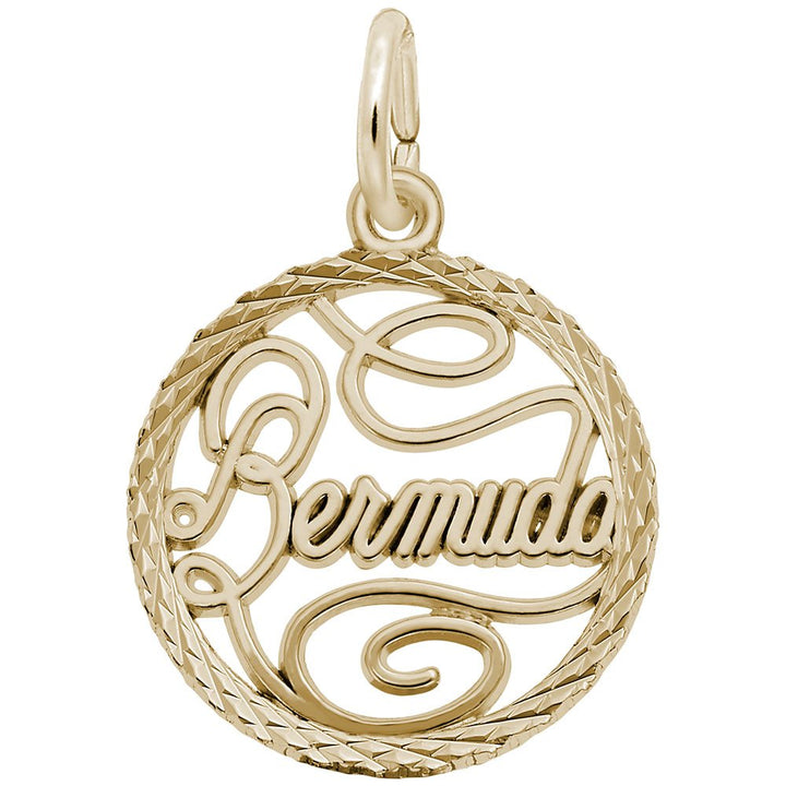 Rembrandt Charms Gold Plated Sterling Silver Bermuda Charm Pendant