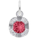 Rembrandt Charms Petite Birthstone - July Charm Pendant Available in Gold or Sterling Silver