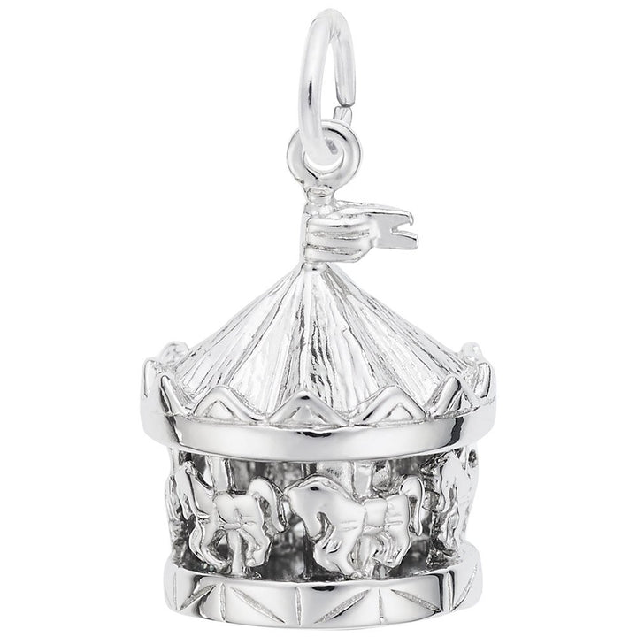 Rembrandt Charms Carousel Charm Pendant Available in Gold or Sterling Silver