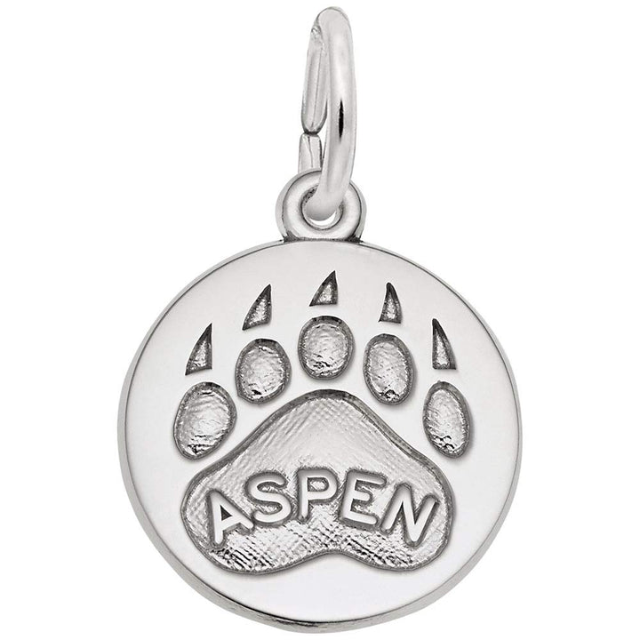 Rembrandt Charms Aspen Bear Paw Print Charm Pendant Available in Gold or Sterling Silver