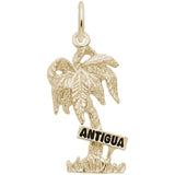 Rembrandt Charms 14K Yellow Gold Antigua Palm W/Sign Charm Pendant