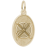 Rembrandt Charms Gold Plated Sterling Silver Archery Charm Pendant