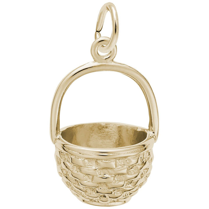 Rembrandt Charms Gold Plated Sterling Silver Basket Charm Pendant