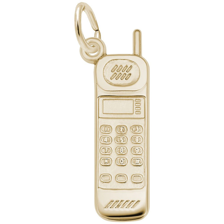 Rembrandt Charms Gold Plated Sterling Silver Cell Phone Charm Pendant