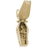 Rembrandt Charms Gold Plated Sterling Silver Coffin Charm Pendant