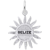 Rembrandt Charms 925 Sterling Silver Belize Sun Large Charm Pendant