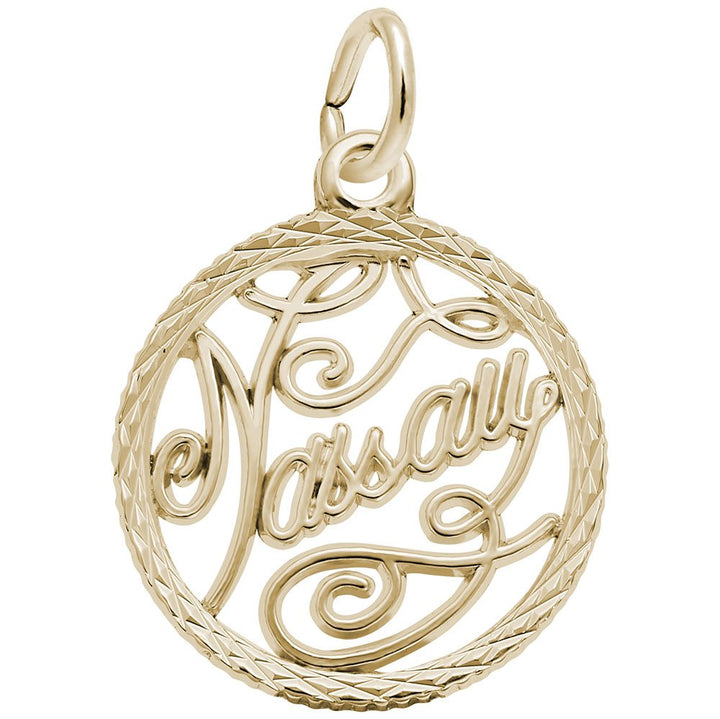 Rembrandt Charms Gold Plated Sterling Silver Nassau Charm Pendant