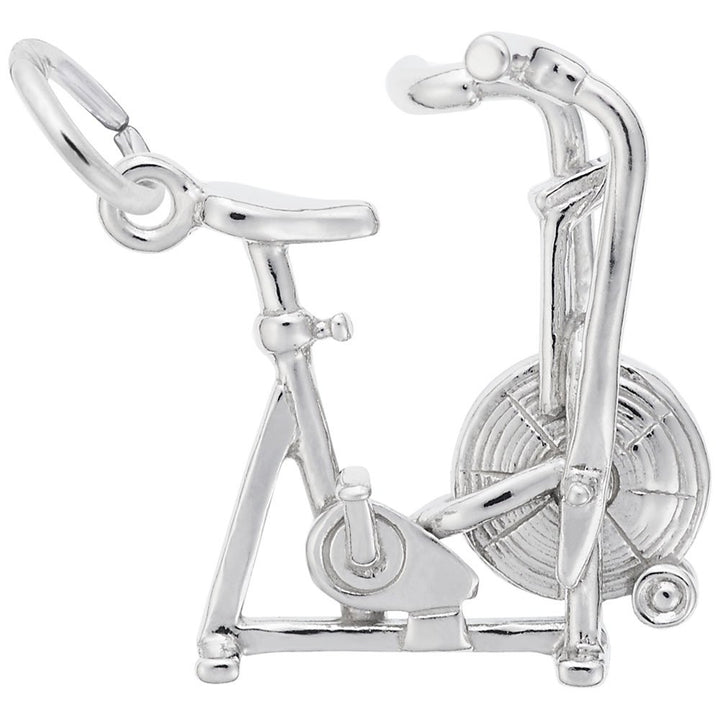 Rembrandt Charms Excercise Bike Charm Pendant Available in Gold or Sterling Silver