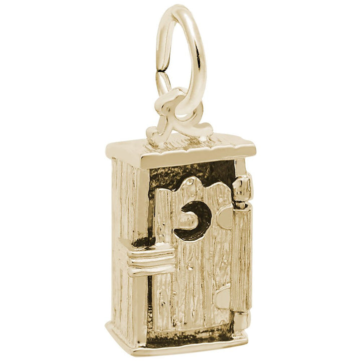 Rembrandt Charms Gold Plated Sterling Silver Outhouse Charm Pendant