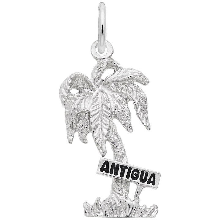 Rembrandt Charms 925 Sterling Silver Antigua Palm W/Sign Charm Pendant