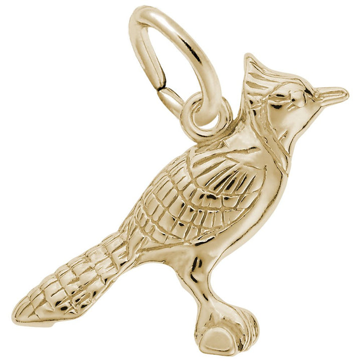 Rembrandt Charms 10K Yellow Gold Blue Jay Charm Pendant